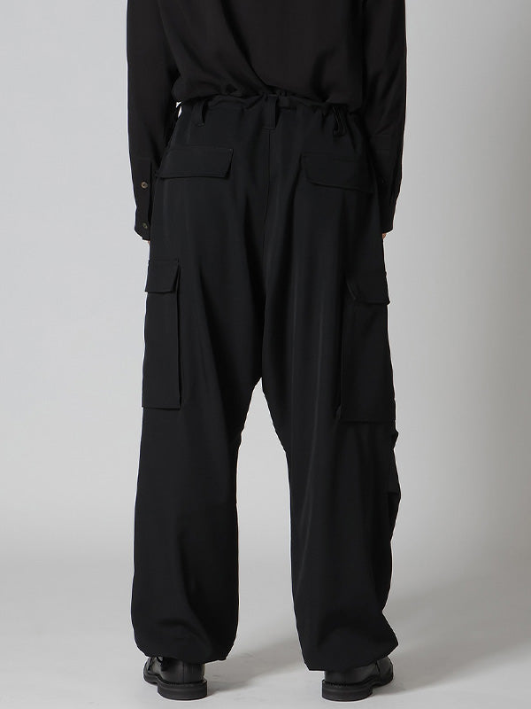 【Y's for men-ワイズフォーメン】GABARDINE SIDE TRIPLE STITCH CARGO PANTS(パンツ/ブラック)