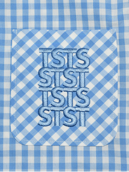 【TSTS -ティーエスティーエス】TSTS GINGHAM SHIRT / BLUE CHECK (Tシャツ/ブルーチェック)