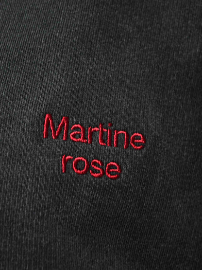 【Martine Rose  - マーティンローズ】HOODED ZIP CREW / WASHED BLACK  (ジップフーディー/ウォッシュドブラック)