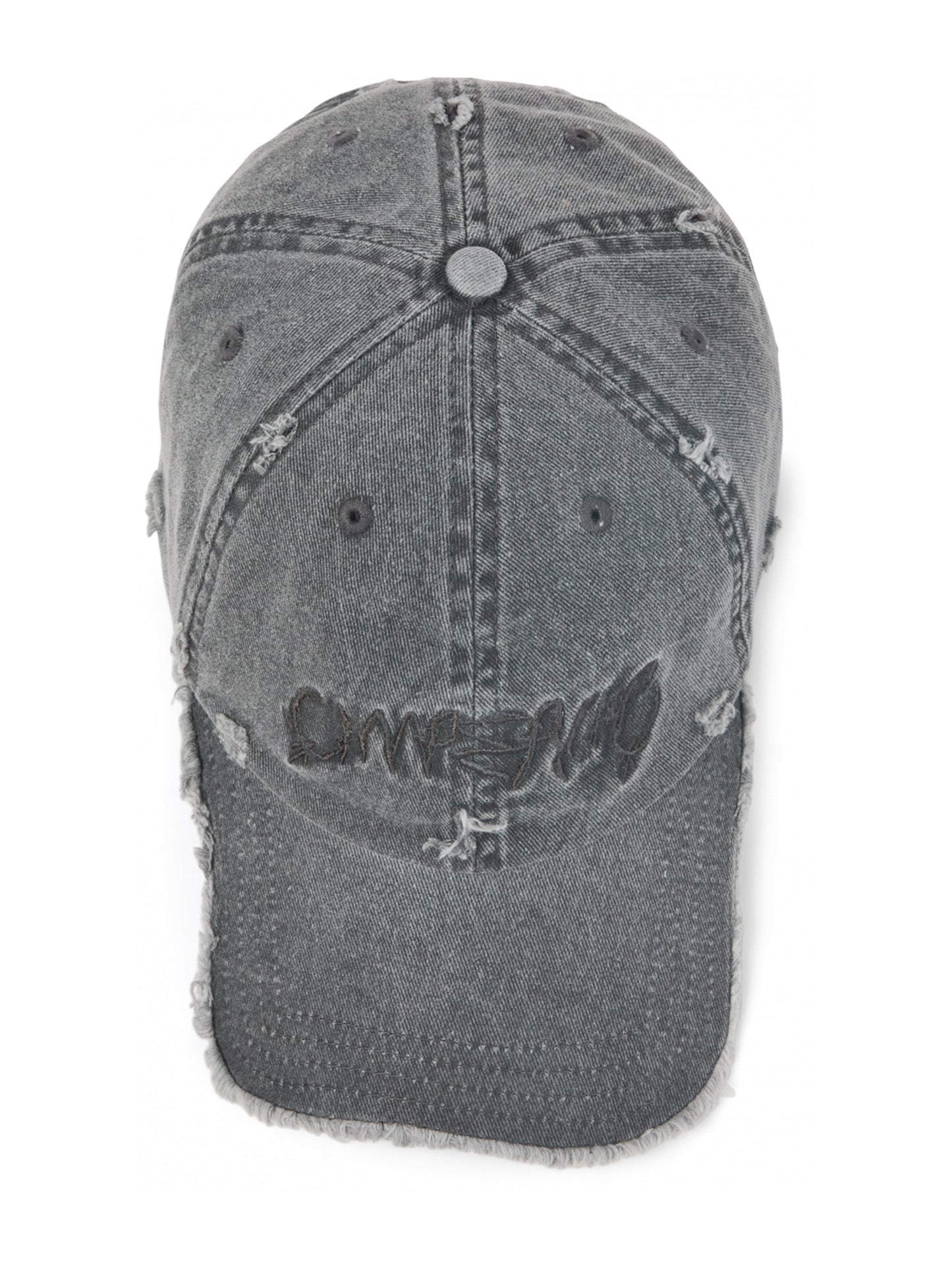 【CAMPER LAB  - カンペールラボ】DISTORTED WASHED CAPS / FADED BLACK DISTORTED  (キャップ/ウォッシュドブラック)