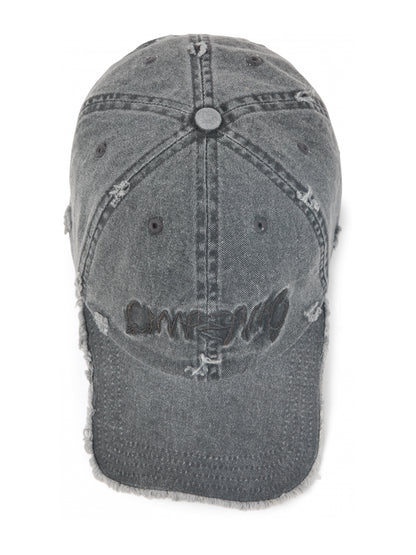 【CAMPER LAB  - カンペールラボ】DISTORTED WASHED CAPS / FADED BLACK DISTORTED  (キャップ/ウォッシュドブラック)