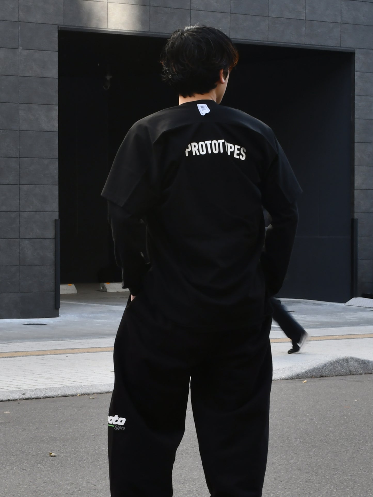 【prototypes - プロトタイプス】MOVED NECKLINE TEE (Tシャツ/BLACK)