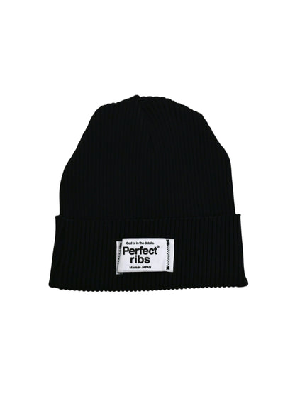 【Perfect ribs® × Y.A.R.N.】Rib Beanie Cap (ビーニー/ブラック)