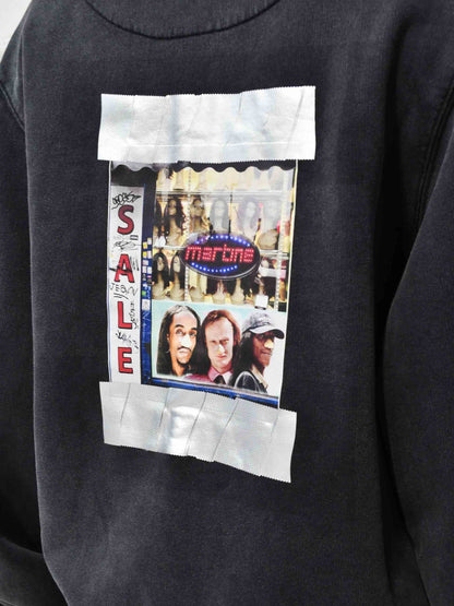 【Martine Rose  - マーティンローズ】HOODED ZIP CREW / WASHED BLACK  (ジップフーディー/ウォッシュドブラック)