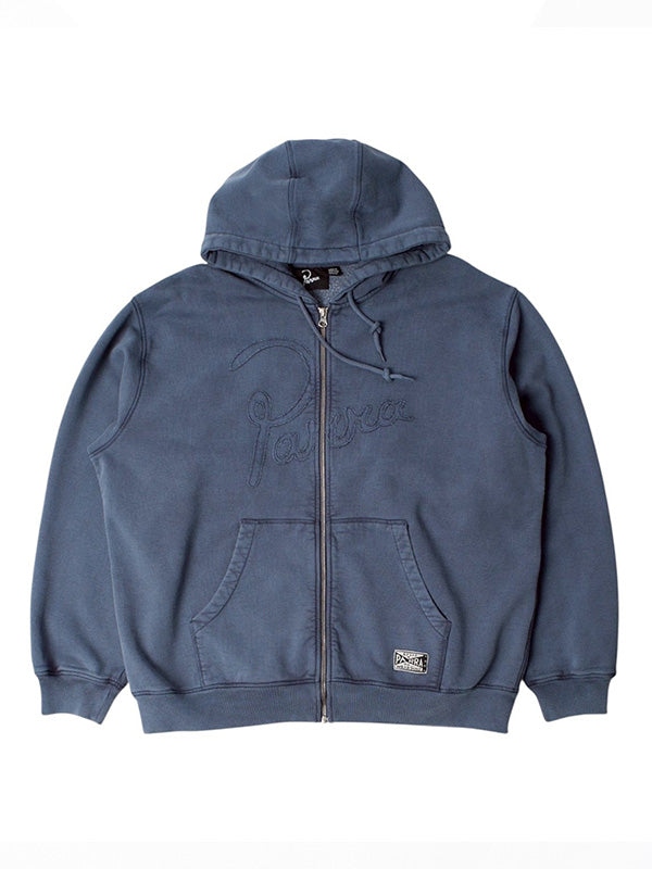 【by Parra - バイパラ】NOT FADE AWAY ZIP HOODED SWEATSHIRT / WASHED DARK GREY (フーディー/ダークグレー)