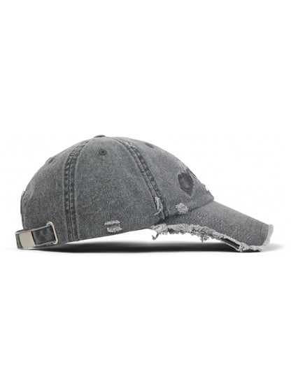 【CAMPER LAB  - カンペールラボ】DISTORTED WASHED CAPS / FADED BLACK DISTORTED  (キャップ/ウォッシュドブラック)
