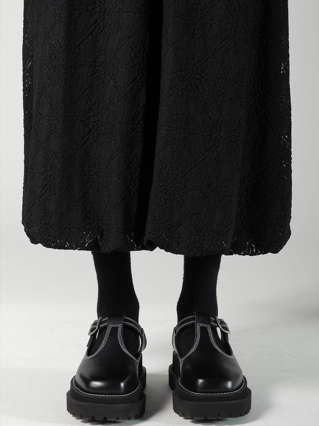 【Y's - ワイズ】LACE BALLOON SKIRT/ BLACK(スカート/ブラック)