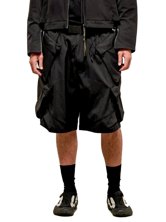 【ACRONYM - アクロニウム】SP56A-M / Nylon Stretch Double Cargo Short Pant Gen. 1 / Black(ショーツ/ブラック)