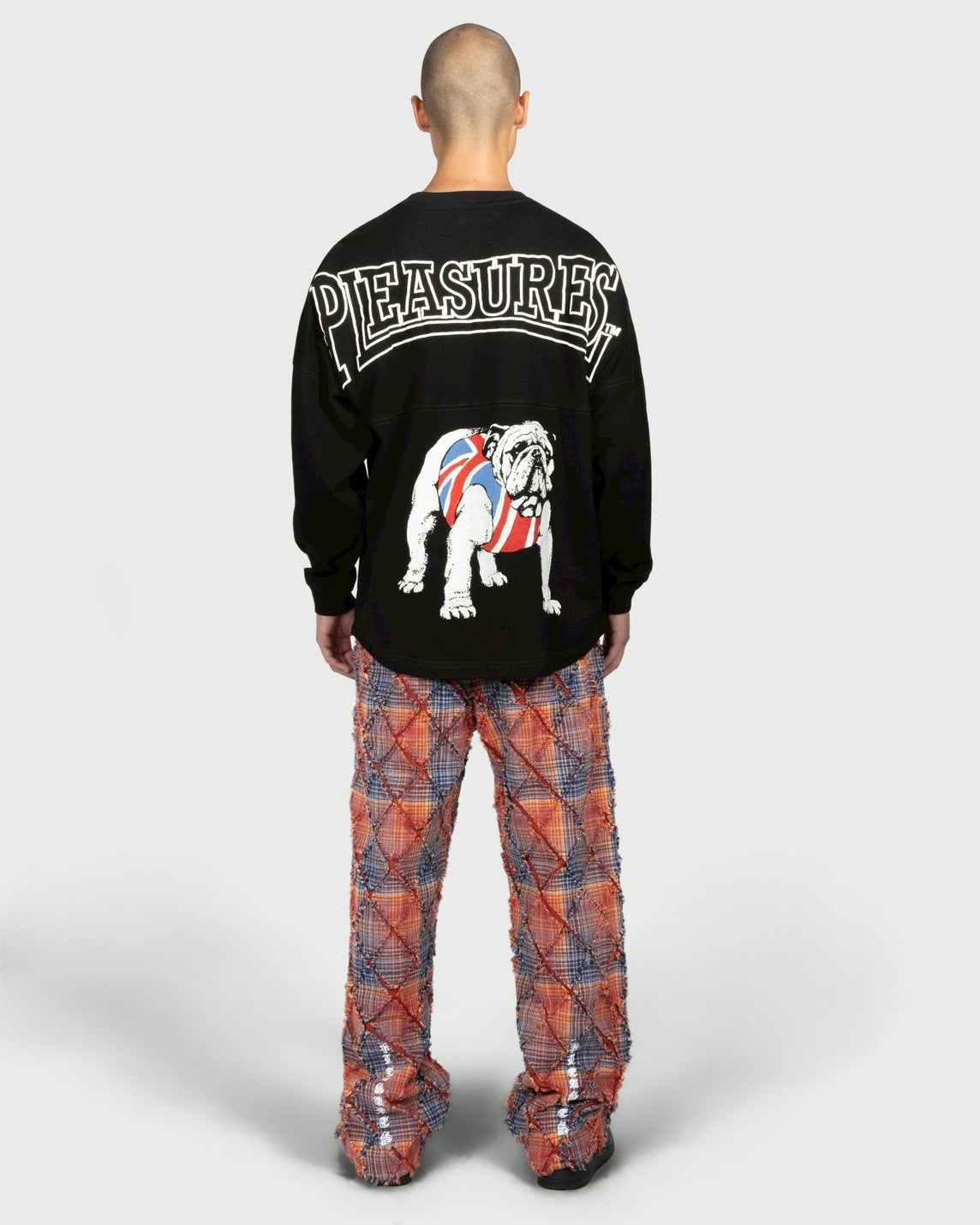 【PLEASURES - プレジャーズ】BULLDOG HEAVYWEIGHT LONG SLEEVE / BLACK (ロンT/ブラック)