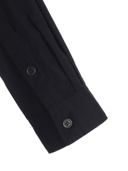 【Ground Y - グラウンドワイ】LIGHT COTTON TWILLL WASH ONC LEFT FRONT CUT-OUT SHIRT / BLACK(シャツ/ブラック)