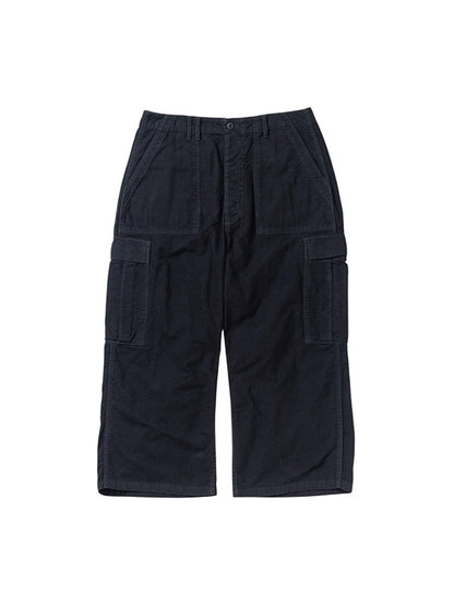 【ANACHRONORM - アナクロノーム】AN381 COTTON SUEDE WIDE BAKER 6P PANTS / BLACK (パンツ/ブラック)