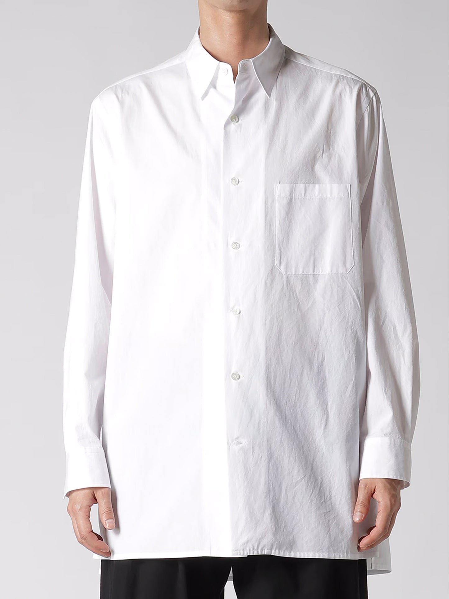 【Y's for men-ワイズフォーメン】100/2 BROAD BASIC SHIRT(シャツ/ホワイト)