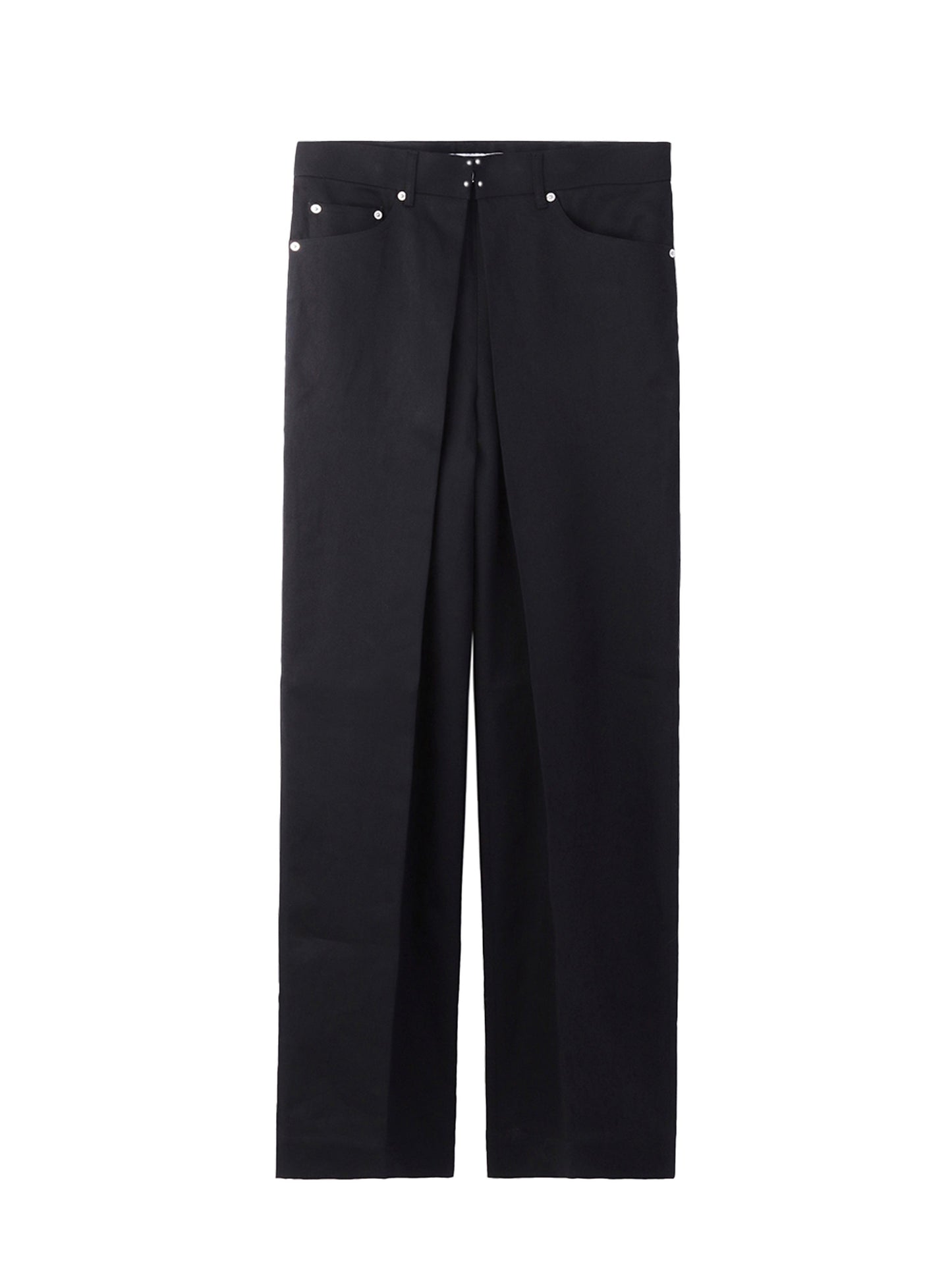 【JOHN LAWRENCE SULLIVAN - ジョンローレンスサリバン】RIGID DENIM WIDE PANTS (パンツ/ブラック)