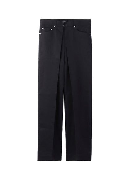 【JOHN LAWRENCE SULLIVAN - ジョンローレンスサリバン】RIGID DENIM WIDE PANTS (パンツ/ブラック)