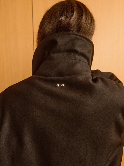 【BLUE MARBLE - ブルーマーブル 】Wool and Nylon Bomber Jacket / BLACK(ジャケット/ブラック)