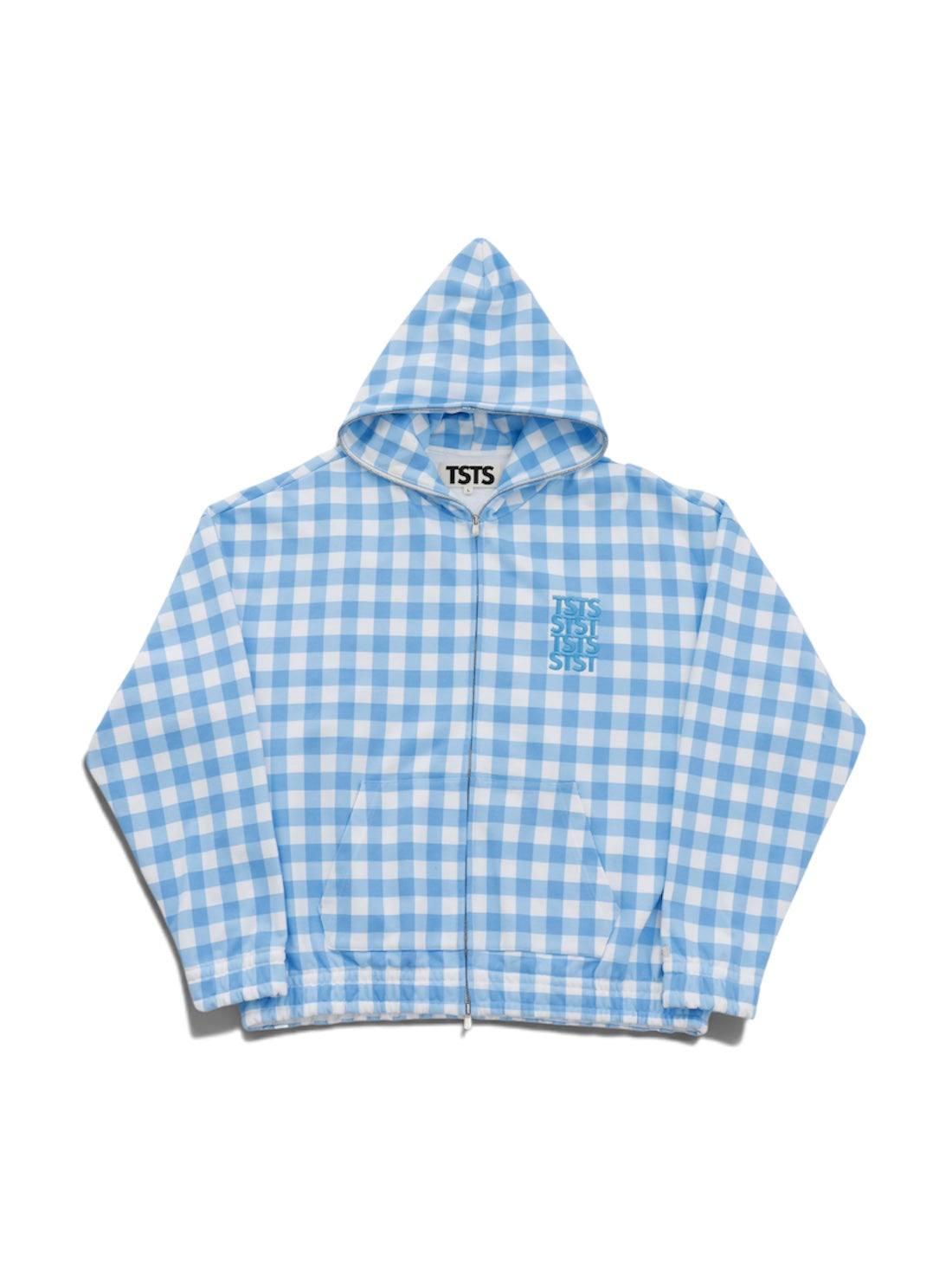 【TSTS -ティーエスティーエス】GINGHAM PRINT ZIPUP HOODIE / BLUE (フーディー/ブルー)