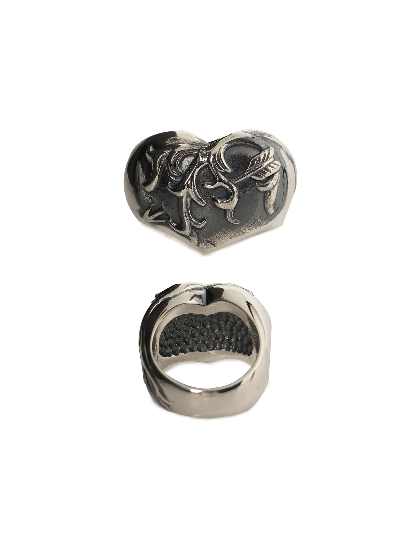【GOTHIC YOHJI YAMAMOTO - ゴシックヨウジヤマモト】SILVER950 HEART RING（リング/ シルバー)