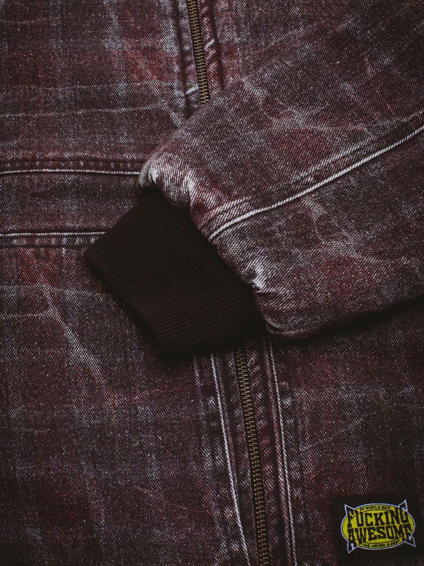 【Fucking Awesome - ファッキングオーサム】Distressed Plaid KO Work Jacket / Maloon（ジャケット/マルーン)