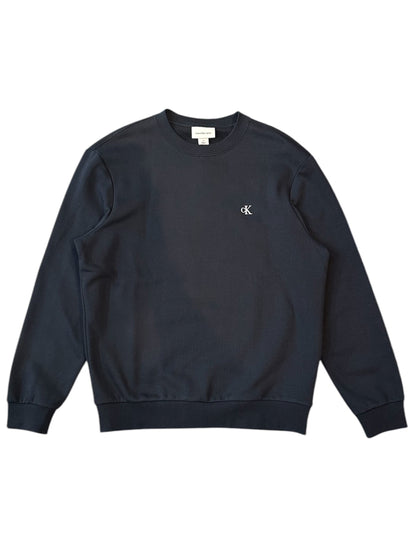 【Calvin Klein - カルバンクライン】ARCHIVE LOGO FLEECE CREWNECK/ BLACK (スウェット/ブラック)