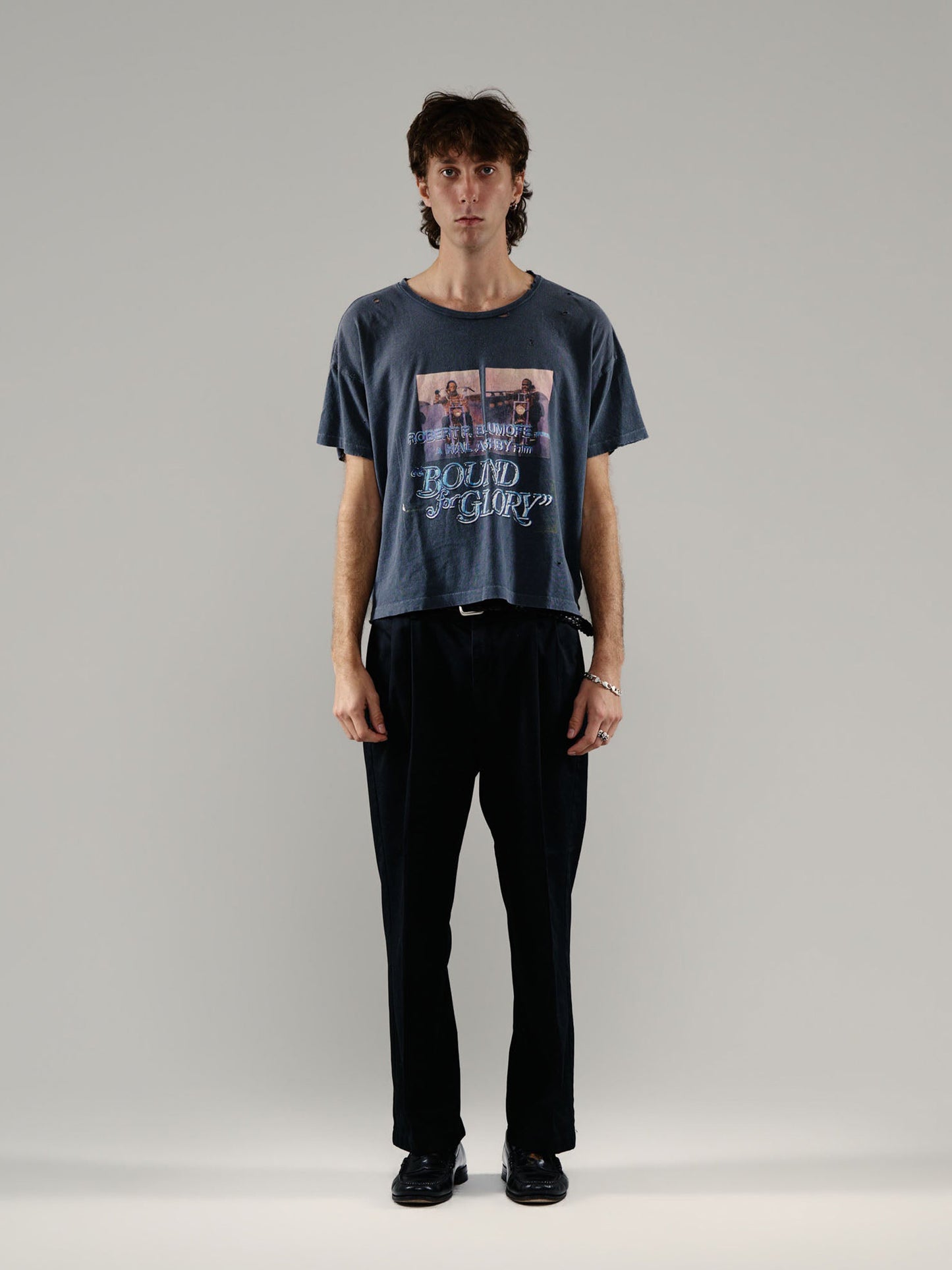 【PALY HOLLYWOOD - パリーハリウッド】BOUND FOR GLORY TEE / VINTAGE BLACK(Tシャツ/ブラック)