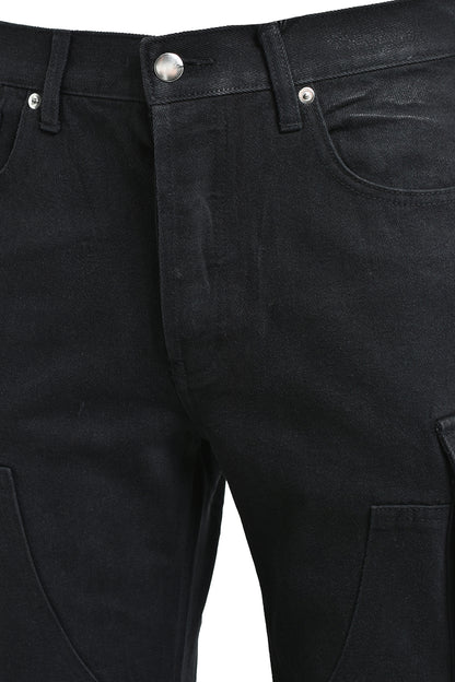 【BREATH - ブレス】  COATING DOUBLE KNEE FLARE DENIM / BLACK（パンツ/ブラック)