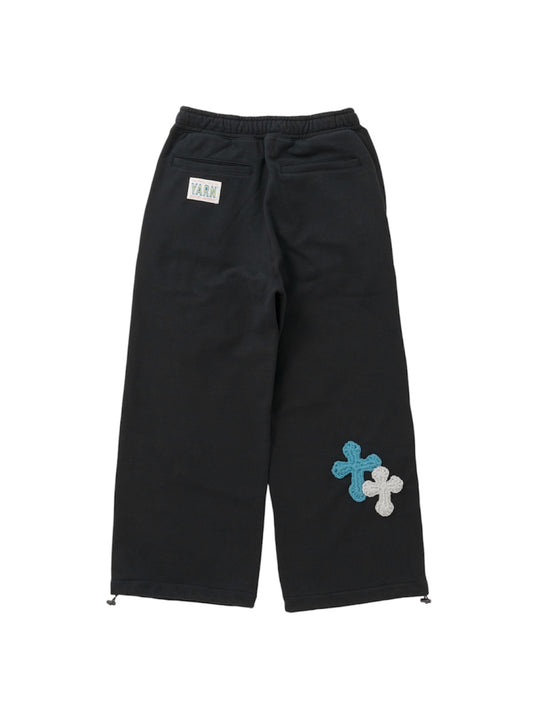 【Perfect ribs® × Y.A.R.N.】New Super Wide Sweat Pants (スウェットパンツ/ブラック)