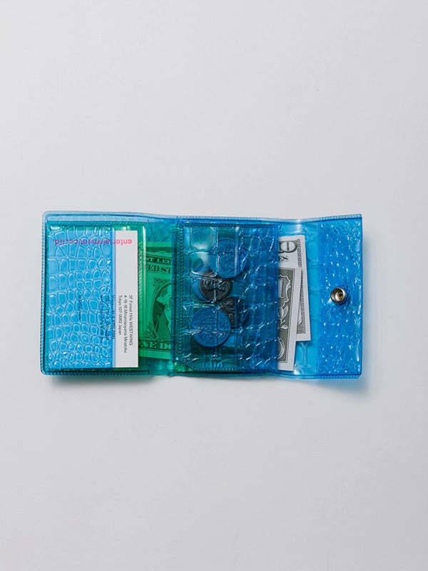 【beautiful people - ビューティフルピープル】nothing to hide vinyl mini wallet / SAXE BLUE（ウォレット/ブルー)