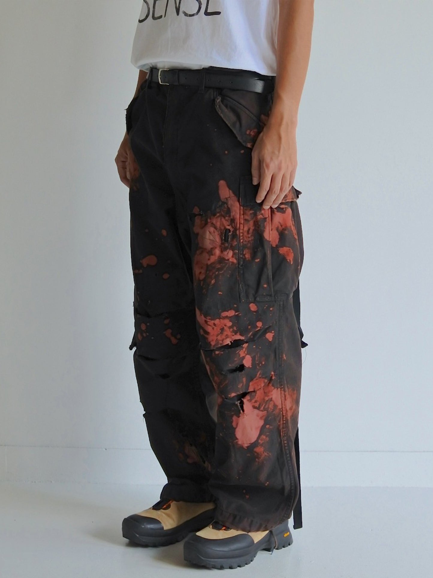 【ANACHRONORM - アナクロノーム】  AN337 M-51 DAMAGED FIELD CARGO PANTS / BLACK (パンツ/ブラック)