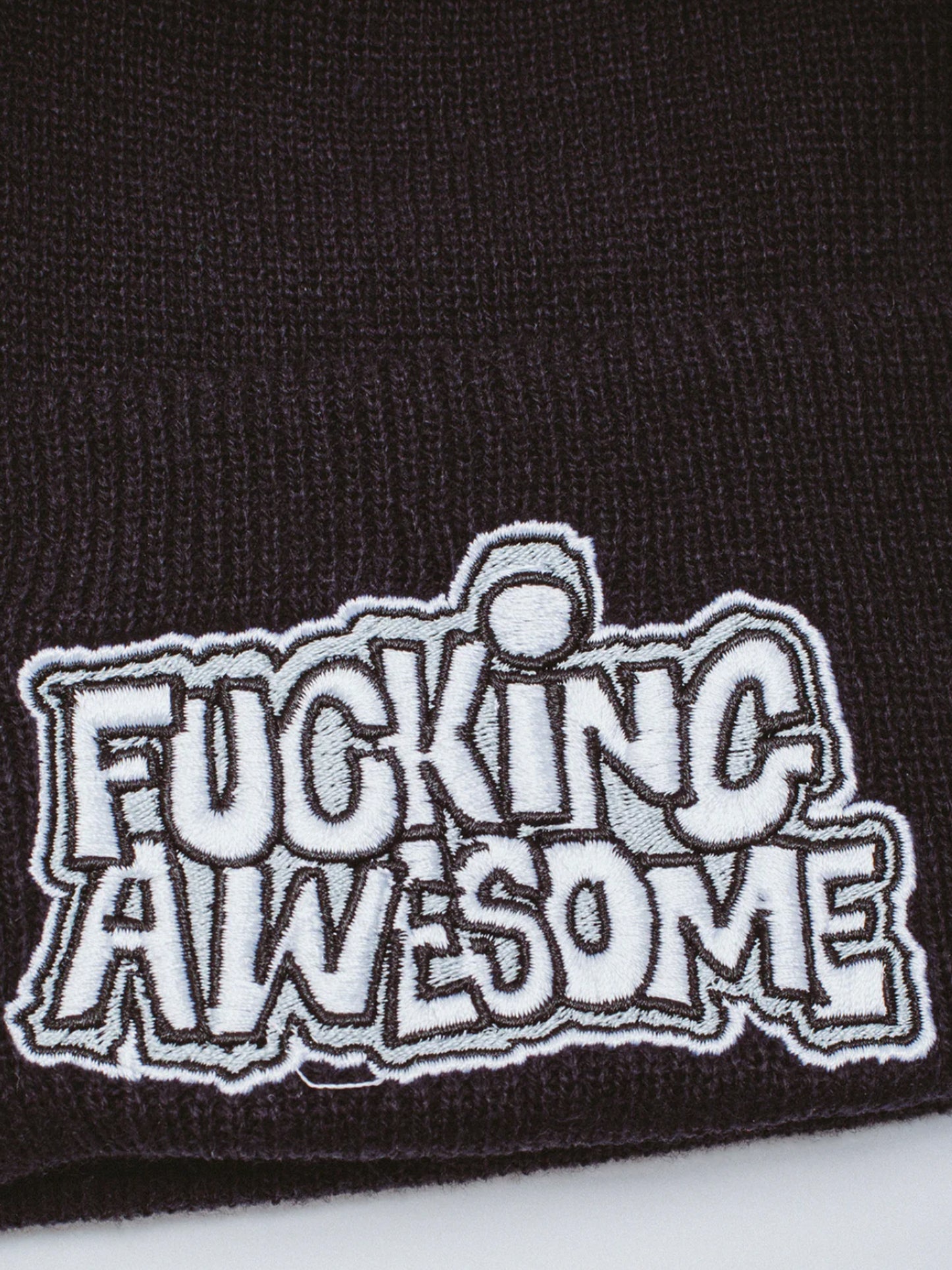 【Fucking Awesome- ファッキングオーサム】PBS LOGO CUFF BEANIE /  BLACK（ビーニー/ブラック）