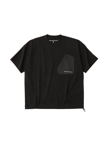 【White Mountaineering - ホワイトマウンテニアリング】WIDE POCKET T-SHIRT / BLACK (Tシャツ/ブラック)