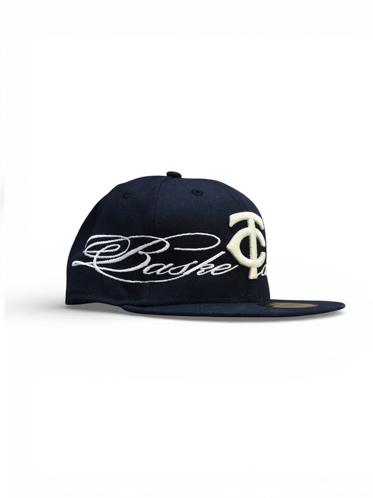 【BASKETCASE  - バスケットケース】TWINS FITTED CAP  / NAVY (キャップ/ネイビー)