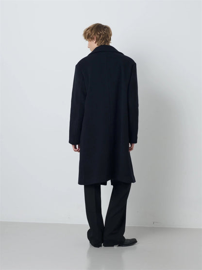 【SUN FLOWER - サンフラワー】DB Overcoat / Black (コート/ブラック)