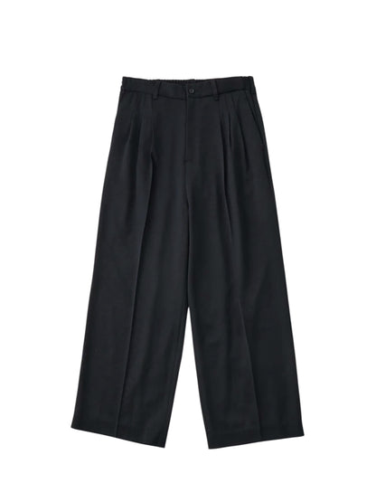 【White Mountaineering - ホワイトマウンテニアリング】3 TUCK WIDE PANTS / BLACK(パンツ/ブラック)