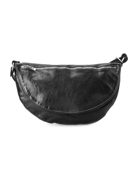 【GUIDI - グイディ】 GUIDI Q09M LEATHER FOLDED BELT BAG (バッグ/ブラック)