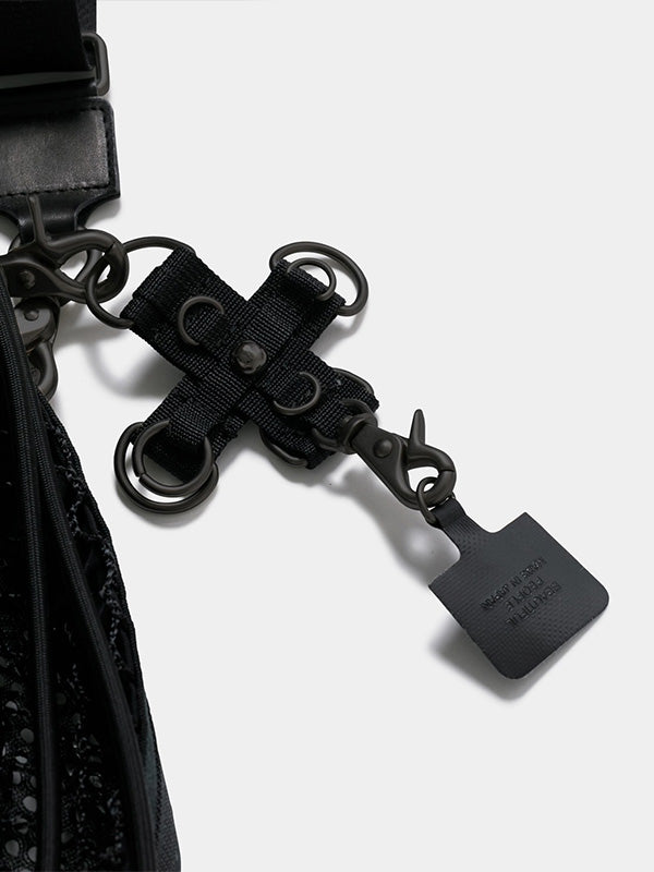 【beautiful people - ビューティフルピープル】over engineering strap / BLACK（バッグ/ブラック)