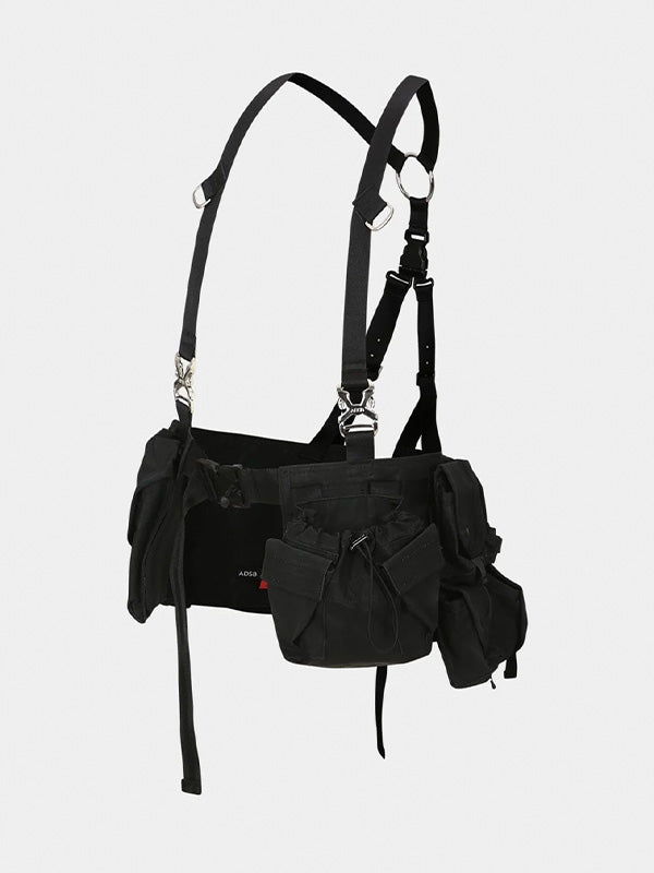 50%OFF【ANDERSSON BELL - アンダースンベル】NIKA WAXED UTILITY POCKET VEST / BLACK (ベスト/ブラック）