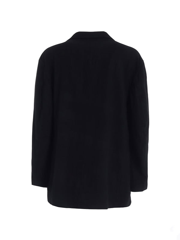 【Y's for men - ワイズフォーメン】"Y's for men × MASSES" SHRINK SERGE FULLING JACKET(ジャケット/ブラック)