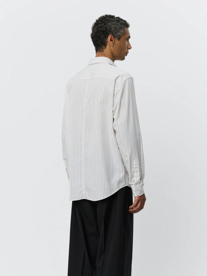 【mfpen - エムエフペン】EVENING SHIRT / OFF WHITE BUSINESS STRIPE (シャツ/ビジネスストライプ)