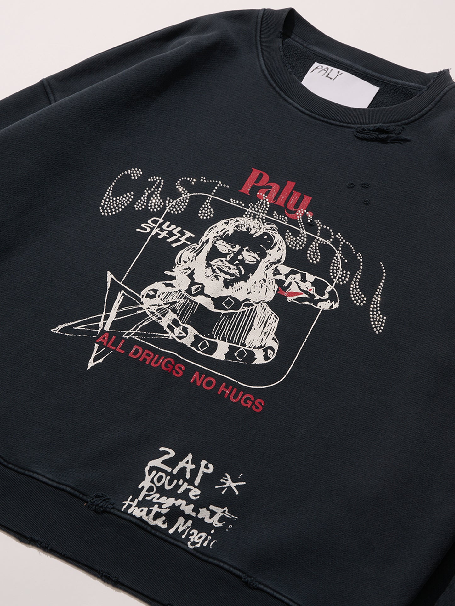 【PALY HOLLYWOOD - パリーハリウッド】Cast-A-Spell Crewneck / Black(スウェットシャツ/ブラック)