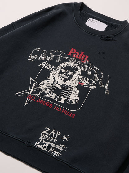 【PALY HOLLYWOOD - パリーハリウッド】Cast-A-Spell Crewneck / Black(スウェットシャツ/ブラック)