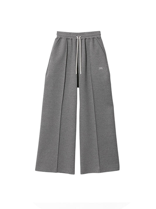 【beautiful people - ビューティフルピープル】compact double jersey wide straight pants / GRAY（スウェットパンツ/グレー)