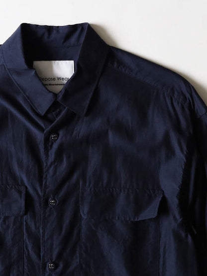 【White Mountaineering - ホワイトマウンテニアリング】RW LONG SLEEVE SHIRT / NAVY(シャツ/ネイビー)