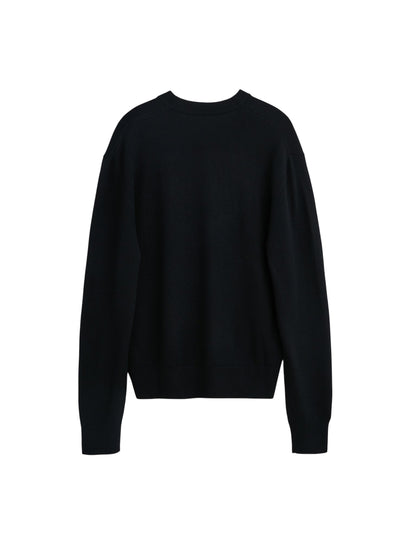 【SUN FLOWER - サンフラワー】Moon Merino V Neck / BLACK (カーディガン/ブラック)
