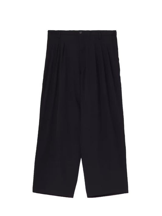 【Y's for men-ワイズフォーメン】WOOL GABARDINE 12-TUCKS PANTS(パンツ/ブラック)