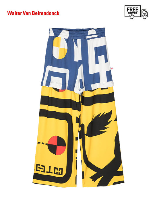 30%OFF【Walter Van Beirendonck- ウォルターヴァンベイレンドンク】 DAWLEETOO SWEATPANTS / BLUE WHITE (パンツ/ブルー)