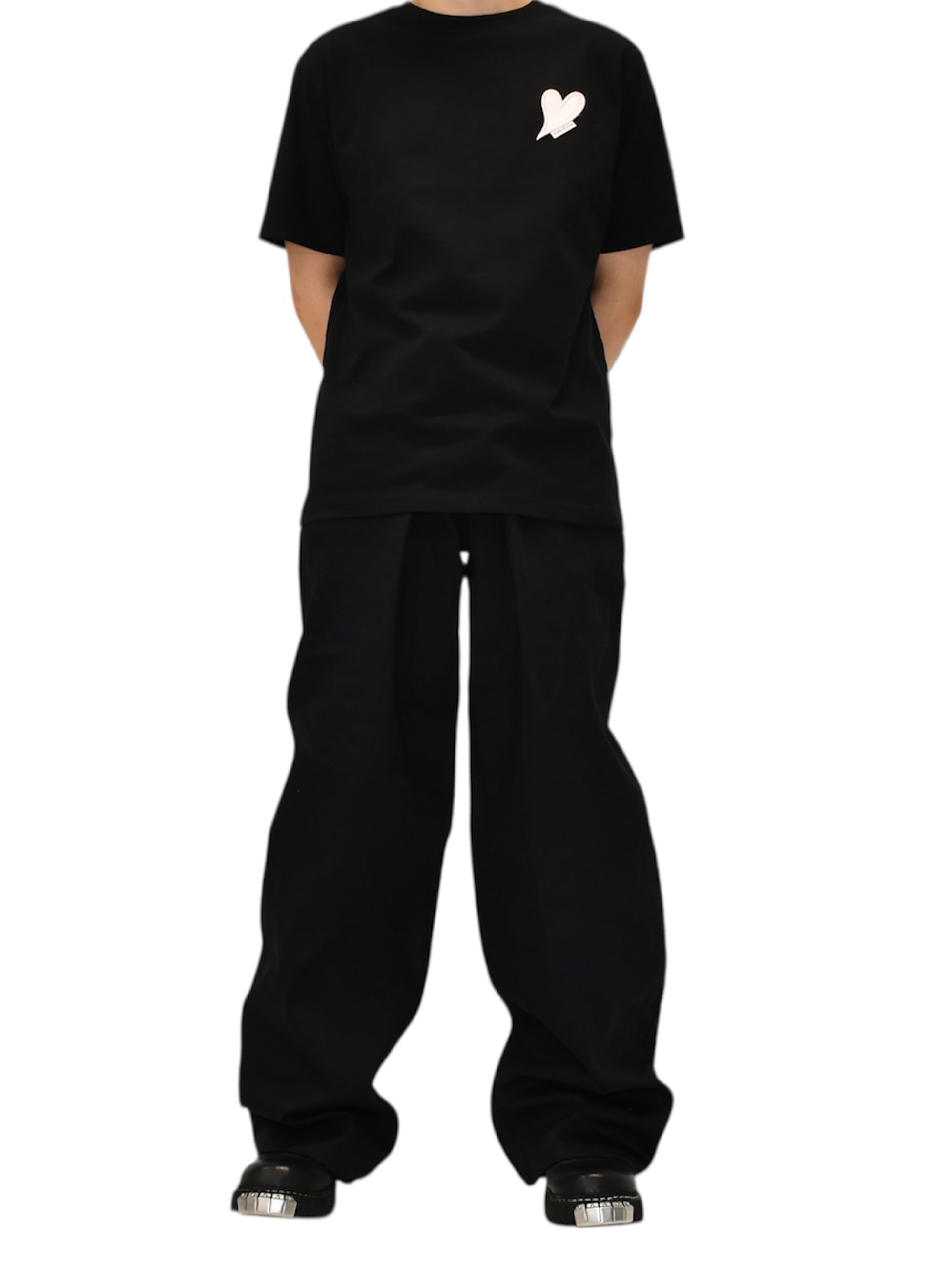 JOHN LAWRENCE SULLIVAN ワイドパンツ　ブラック JOHN LAWRENCE SULLIVAN - ジョンローレンスサリバン】RIGID DENIM