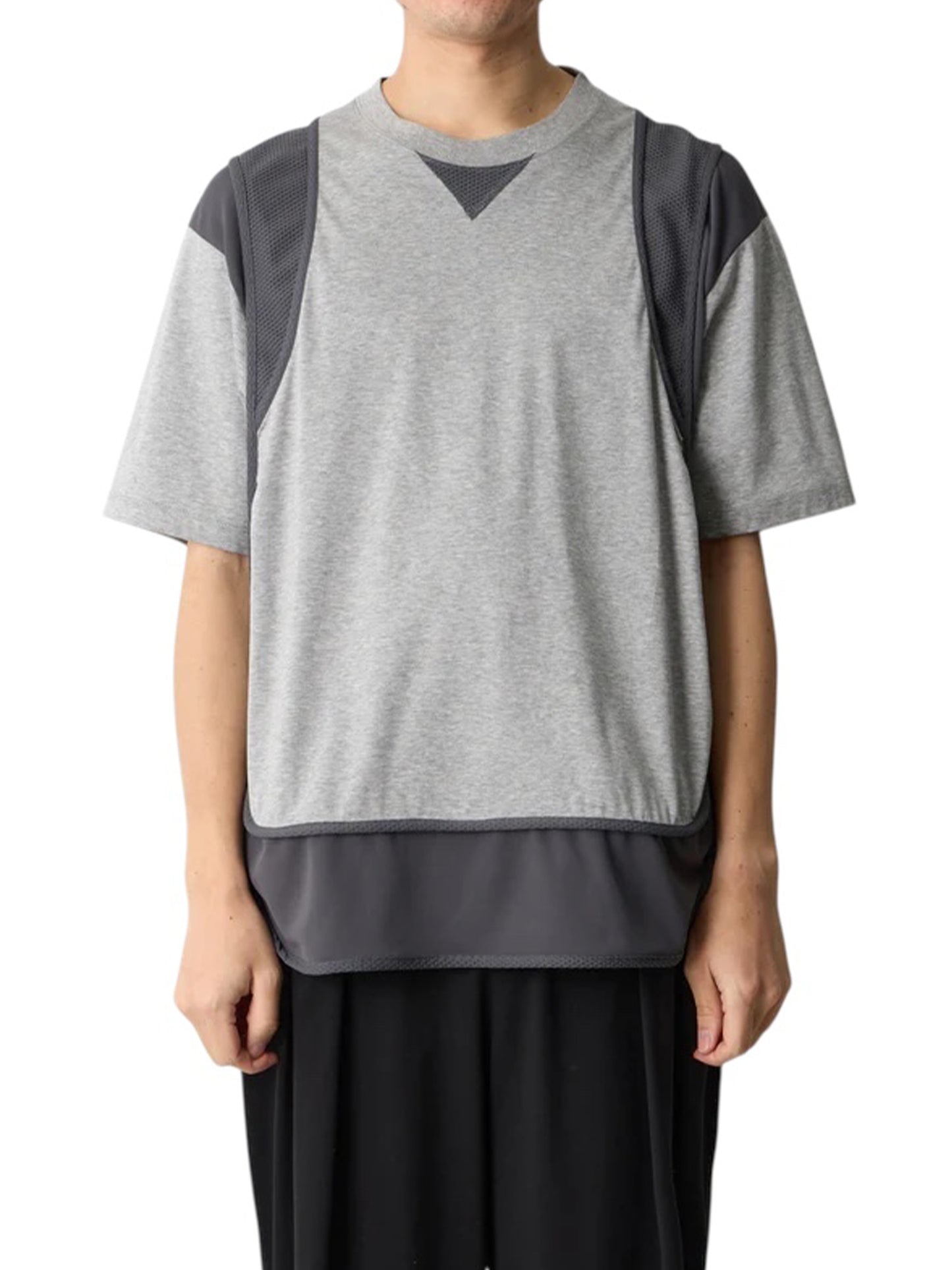 【White Mountaineering - ホワイトマウンテニアリング】LAYERED T-SHIRT / GRAY (Tシャツ/グレー)
