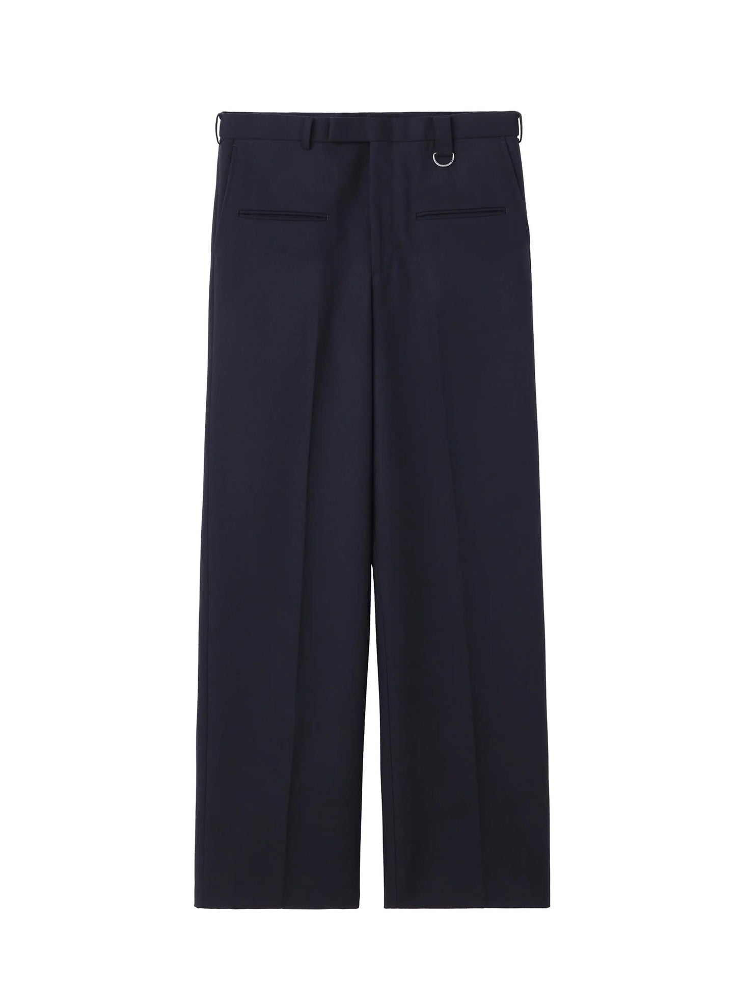 【JOHN LAWRENCE SULLIVAN - ジョンローレンスサリバン】WOOL BARATHEA WIDE TROUSERS (スラックス/ブラック)