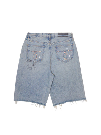 【PALY HOLLYWOOD - パリーハリウッド】GOOD GOOD TIMES DENIM SHORT / BLUE(ショーツ/ブルー)