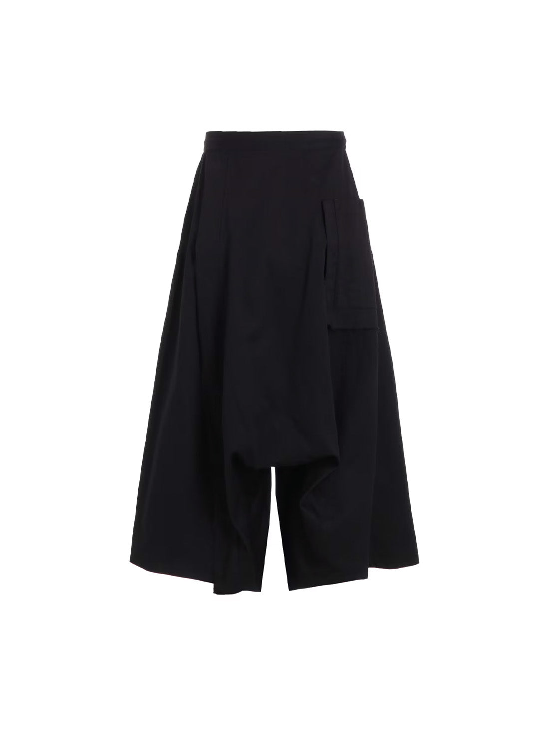 【Y's - ワイズ】Y's BORN PRODUCT COTTON TWILL SAROUEL WITH CLOTH  /BLACK(パンツ/ブラック)